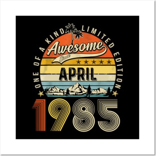 Awesome Since April 1985 Vintage 38th Birthday Posters and Art